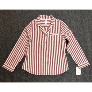 Stars Above Women's Sleepwear Long Sleeve Stripped Red White Medium